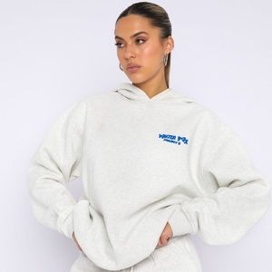 White Fox Hoodie : Project 5 Oversized Hoodie Gravity Grey